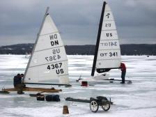 Ice boats on Torch