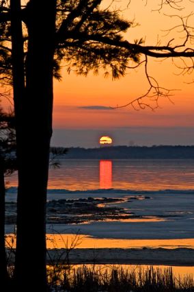 Grand Traverse Bay Sunset - Early April, 2008