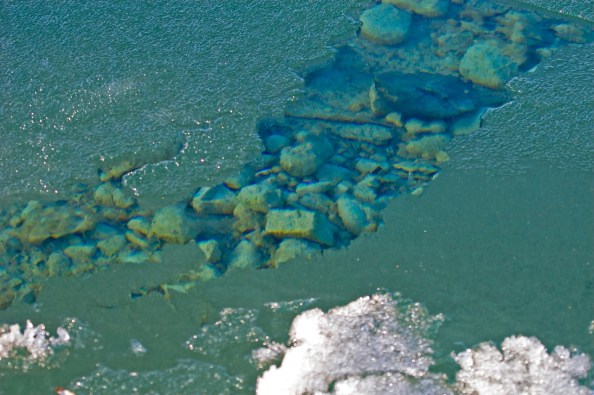 Ice parts on Torch Lake