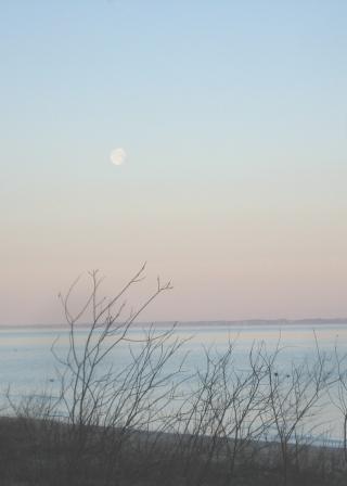 Easter morning moonset