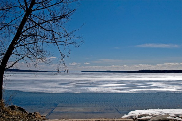 Still ice on Torch Lake