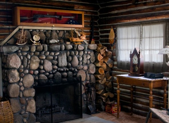 Fireplace of stones tumbled by the glacier