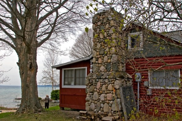 Maude Harris's log cabin on Torch Lake as it looks in 2009