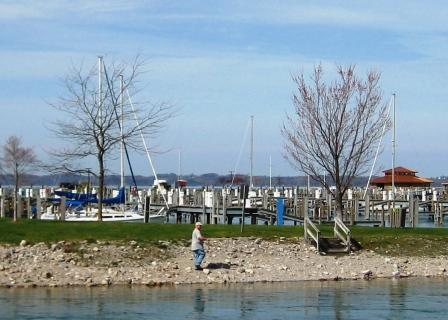 Fishing behind the dam
