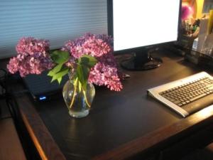 Lilacs on the desk