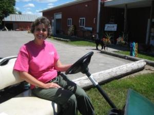 Betsy and the golf cart