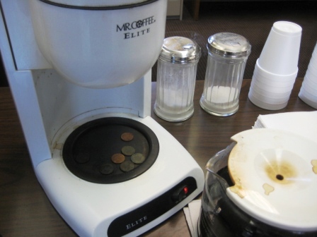 CitBank - Pennies in the coffeemaker