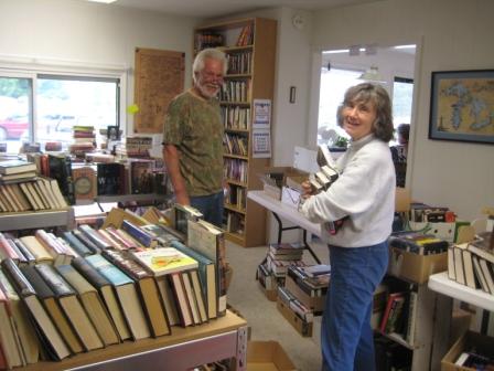 Getting ready for the book sale