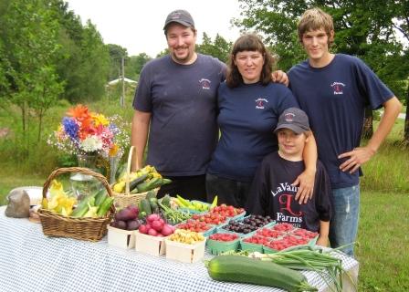 LaVanway Farms - Family portrait at the market table