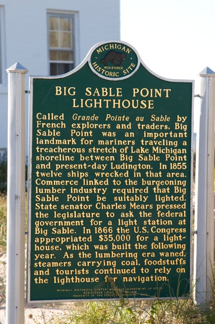 Big Sable historic site marker