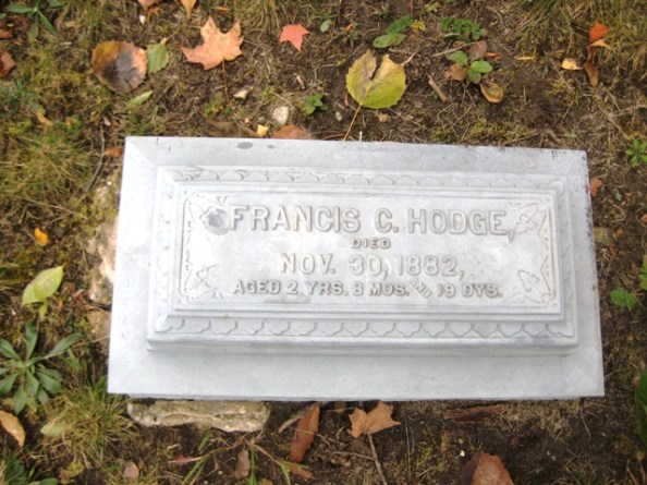 Frances Hodge age 2 yrs 8 mos and 19 dys Frances Hodge age 2 yrs 8 mos and 19 dys