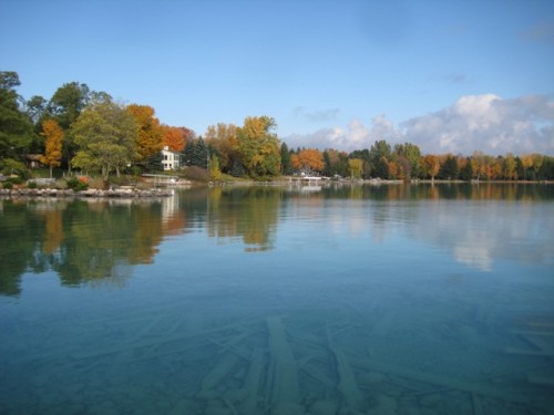 Torch Lake shore in October