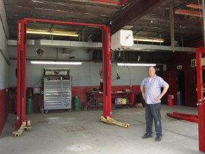 Bob Geer - service bay at Eastport Service