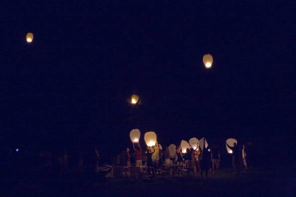 Sky lanterns at Blue Heaven