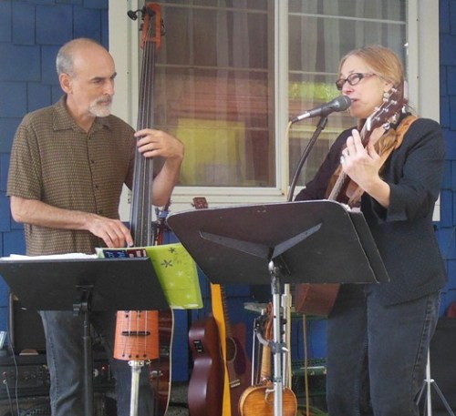 Glenn Wolff and Robin Lee Berry at the Garden Cafe