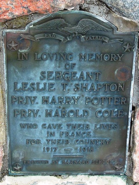 Barnard Grange flagpole memorial