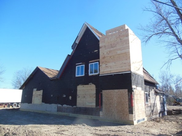 Update on Renovations - a new steeple for the Torch Lake Cafe